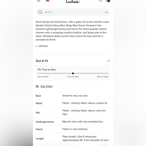 Garden District Navy blue wrap maxi dress size small - Picture 11 of 11